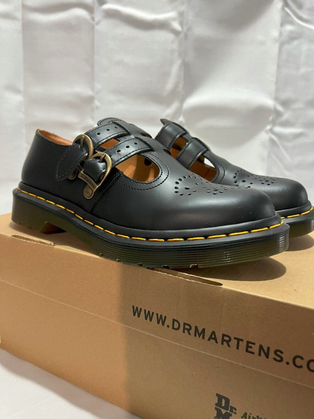 Dr. Martens women's 8065 smooth black leather Mary Janes